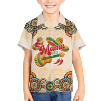 Mamacita Cinco De Mayo Spirit Family Matching Long Sleeve Bodycon Dress and Hawaiian Shirt
