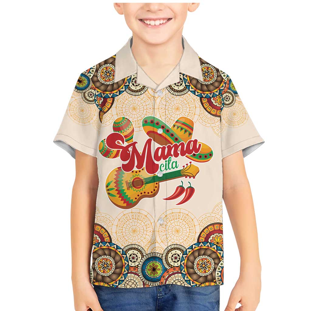 Mamacita Cinco De Mayo Spirit Family Matching Mermaid Dress and Hawaiian Shirt