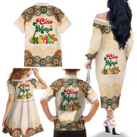 Mamacita Cinco De Mayo Spirit Family Matching Off The Shoulder Long Sleeve Dress and Hawaiian Shirt