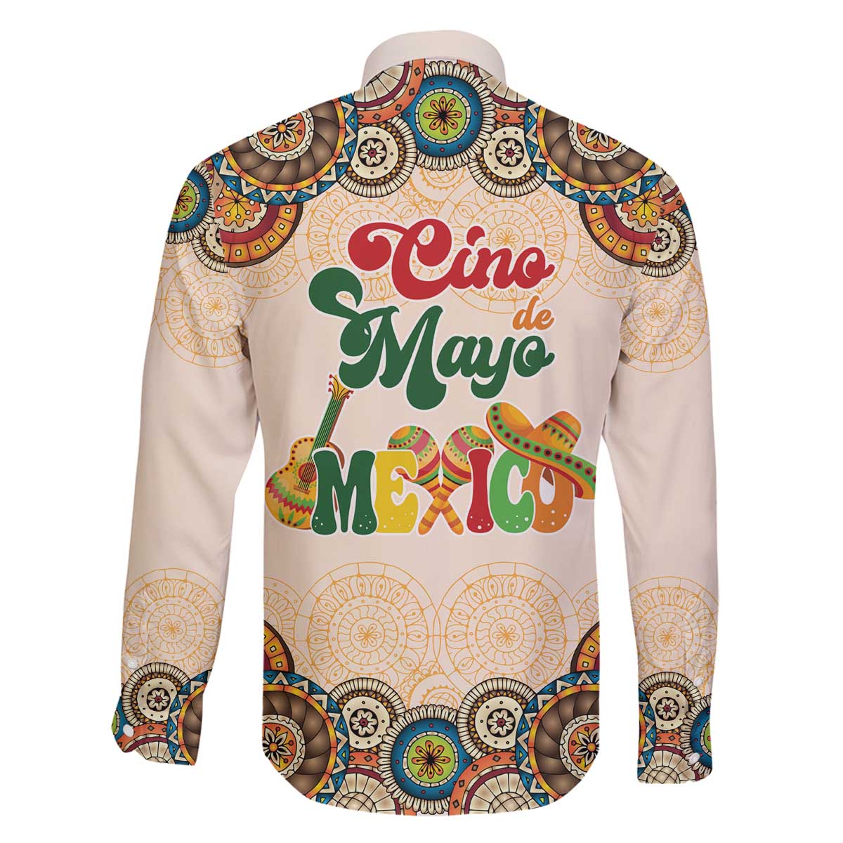 Mamacita Cinco De Mayo Spirit Family Matching Off The Shoulder Long Sleeve Dress and Hawaiian Shirt