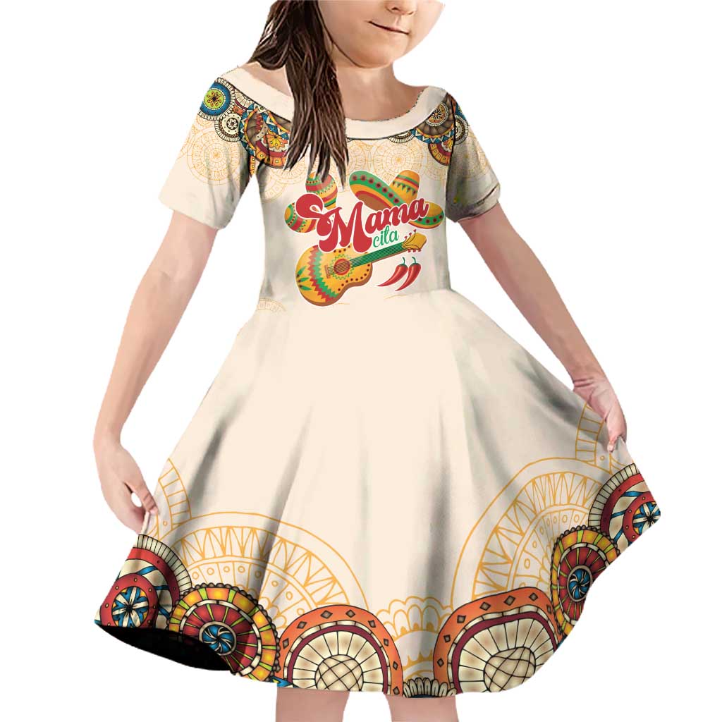 Mamacita Cinco De Mayo Spirit Family Matching Off Shoulder Short Dress and Hawaiian Shirt