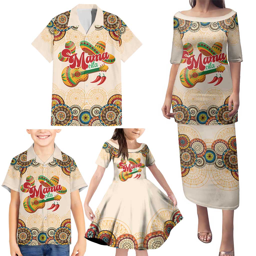 Mamacita Cinco De Mayo Spirit Family Matching Puletasi and Hawaiian Shirt
