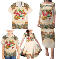 Mamacita Cinco De Mayo Spirit Family Matching Puletasi and Hawaiian Shirt