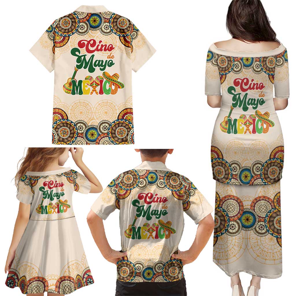 Mamacita Cinco De Mayo Spirit Family Matching Puletasi and Hawaiian Shirt