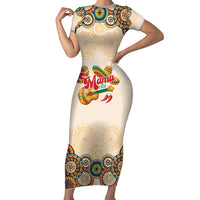 Mamacita Cinco De Mayo Spirit Family Matching Short Sleeve Bodycon Dress and Hawaiian Shirt