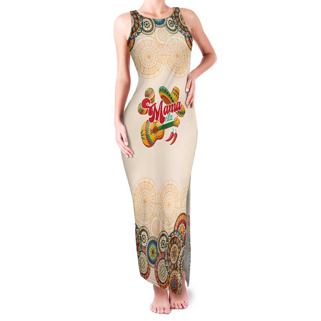 Mamacita Cinco De Mayo Spirit Family Matching Tank Maxi Dress and Hawaiian Shirt