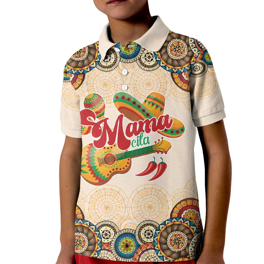 Mamacita Cinco De Mayo Spirit Kid Polo Shirt
