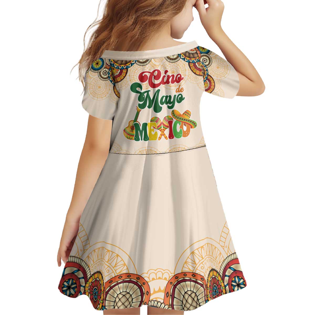 Mamacita Cinco De Mayo Spirit Kid Short Sleeve Dress