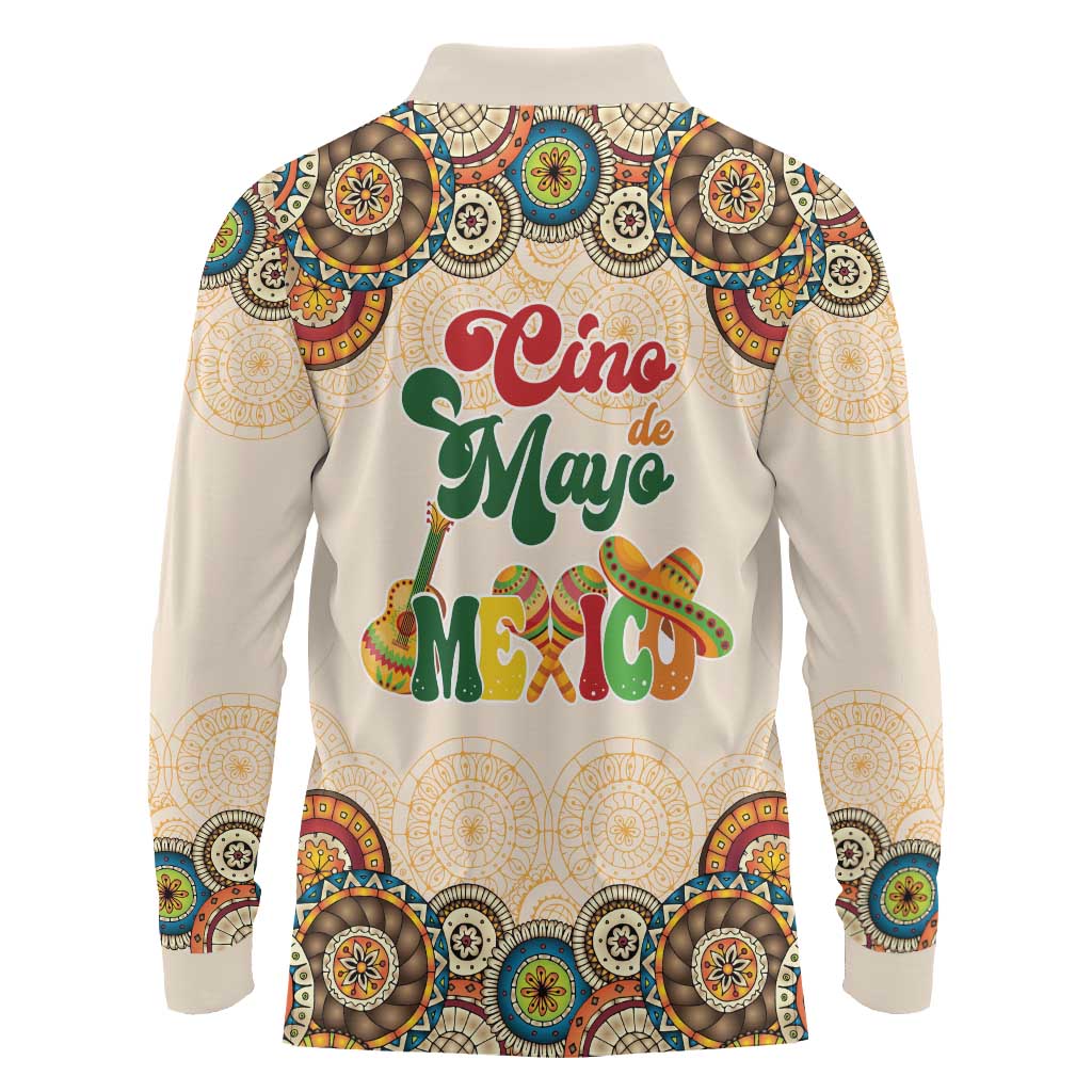 Mamacita Cinco De Mayo Spirit Long Sleeve Polo Shirt