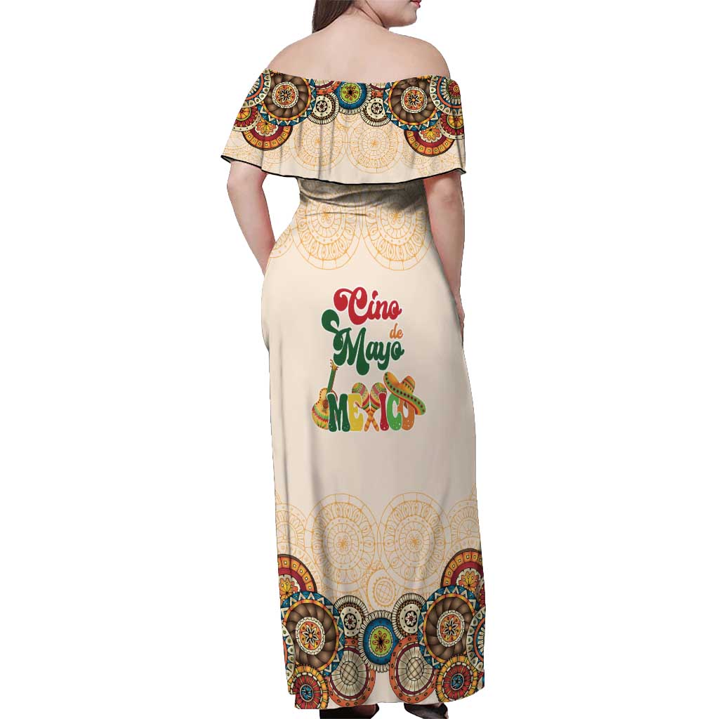 Mamacita Cinco De Mayo Spirit Off Shoulder Maxi Dress