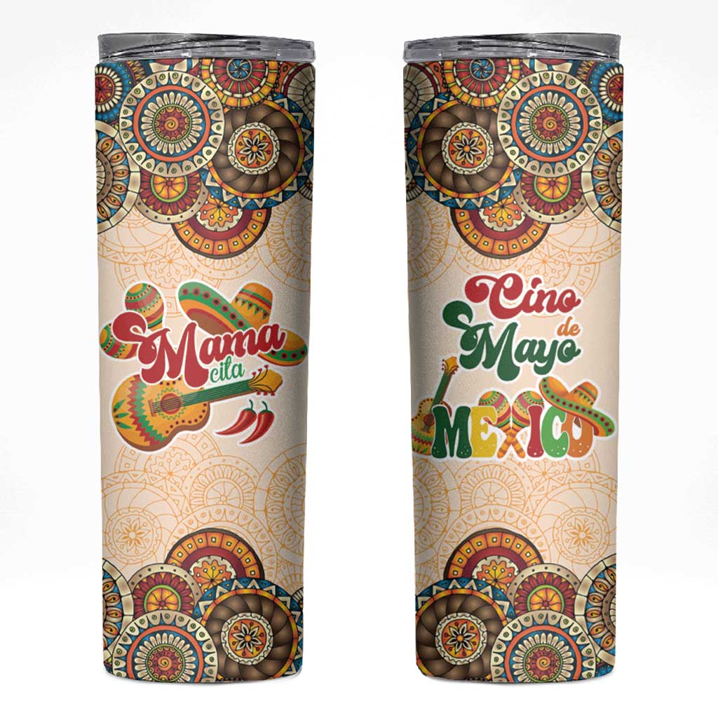 Mamacita Cinco De Mayo Spirit Skinny Tumbler