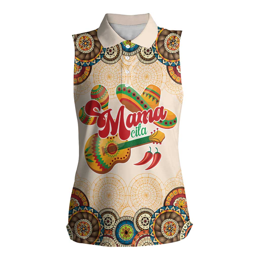 Mamacita Cinco De Mayo Spirit Women Sleeveless Polo Shirt