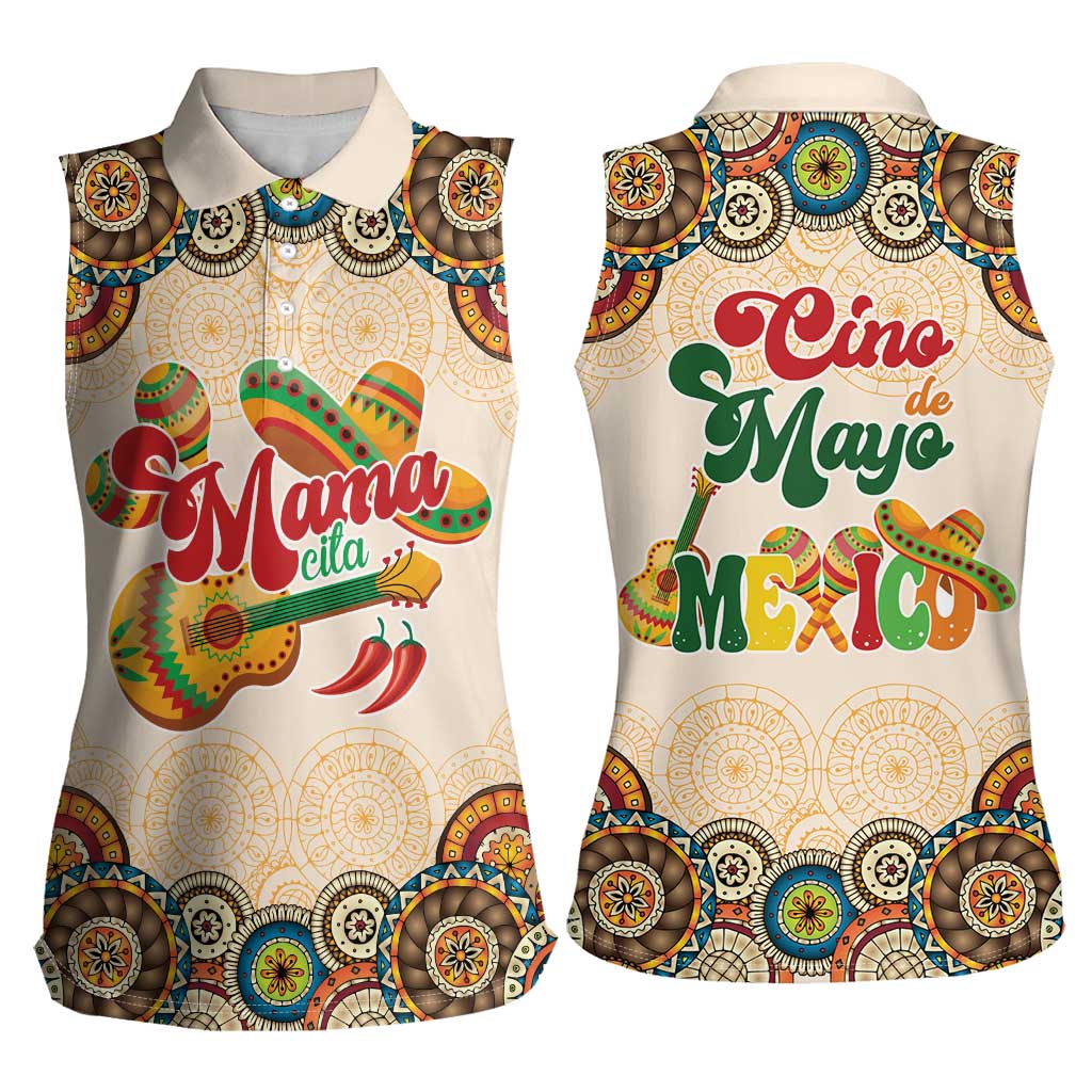 Mamacita Cinco De Mayo Spirit Women Sleeveless Polo Shirt