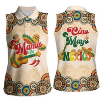Mamacita Cinco De Mayo Spirit Women Sleeveless Polo Shirt