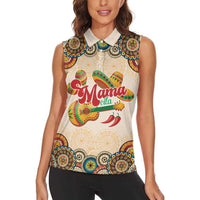 Mamacita Cinco De Mayo Spirit Women Sleeveless Polo Shirt