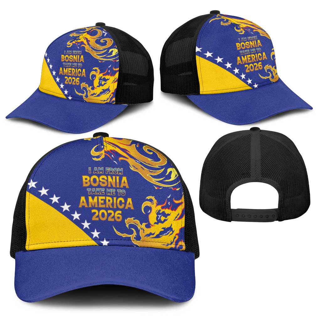 Bosnia Football Dream 2026 Baseball Net Cap Take Me To America