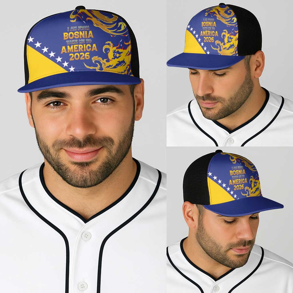 Bosnia Football Dream 2026 Baseball Net Cap Take Me To America