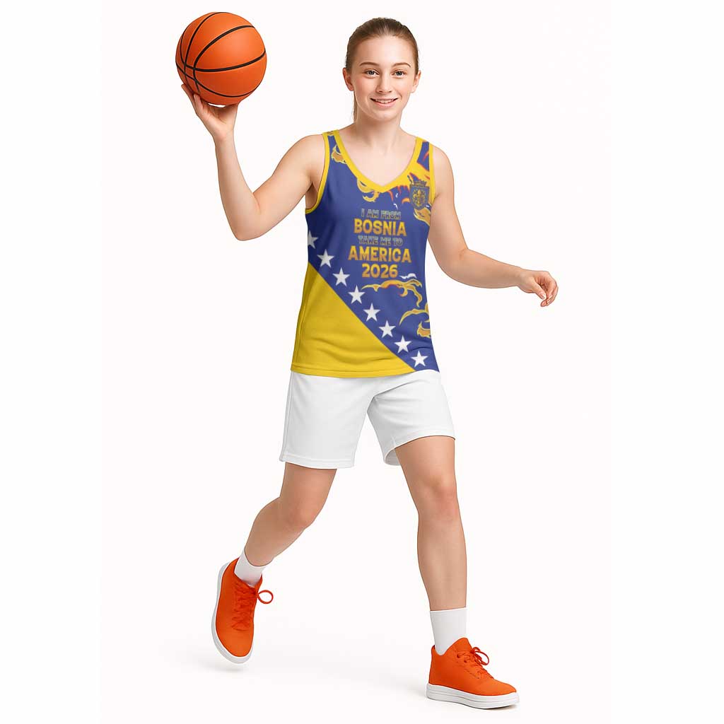 Custom Bosnia Football Dream 2026 Basketball Jersey Take Me To America