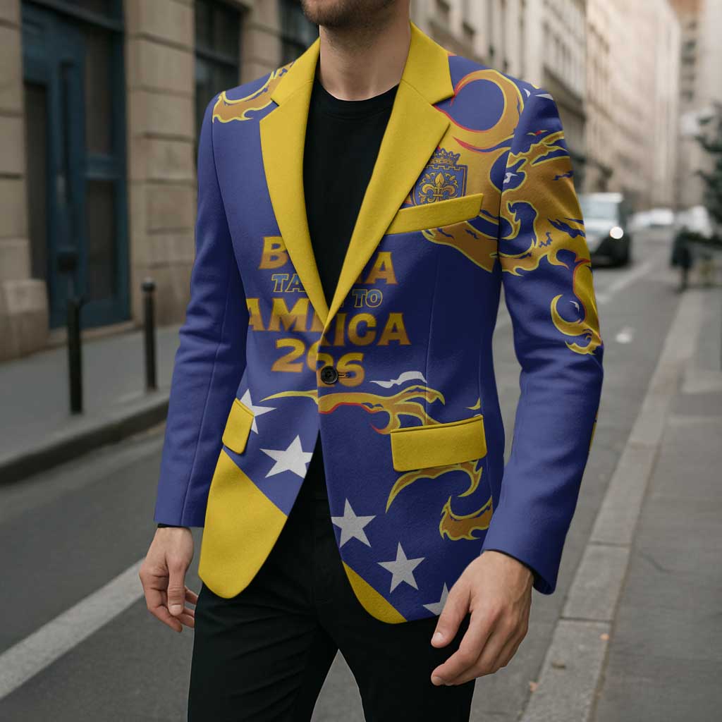 Custom Bosnia Football Dream 2026 Blazer Take Me To America