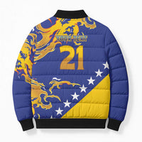 Custom Bosnia Football Dream 2026 Bomber Puffer Jacket Take Me To America