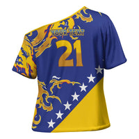 Custom Bosnia Football Dream 2026 Cross Shoulder Shirt Take Me To America