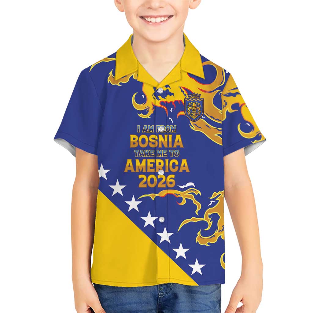 Custom Bosnia Football Dream 2026 Hawaiian Shirt Take Me To America