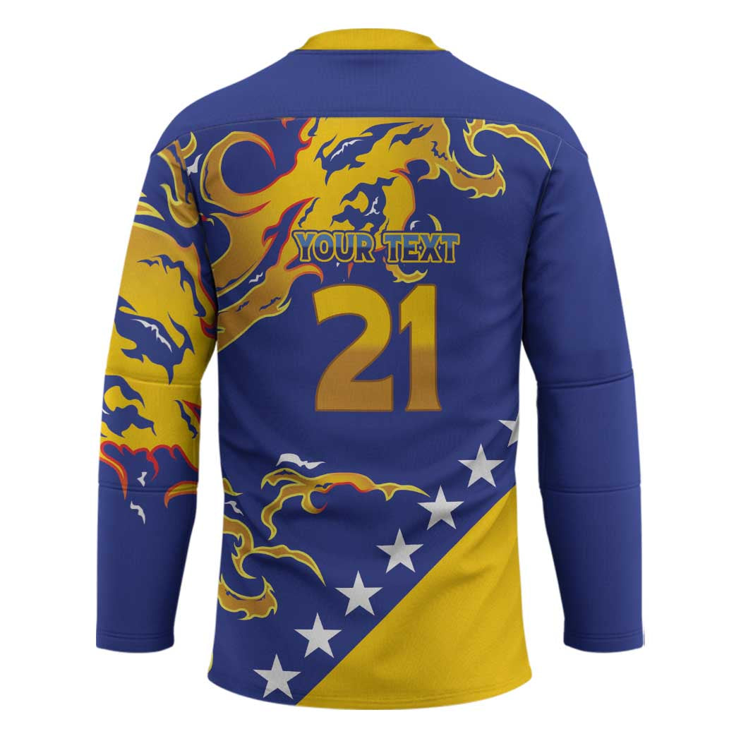 Custom Bosnia Football Dream 2026 Hockey Jersey Take Me To America