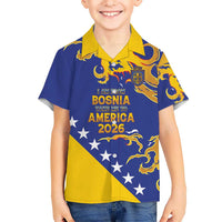 Custom Bosnia Football Dream 2026 Kid Hawaiian Shirt Take Me To America