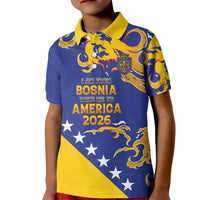 Custom Bosnia Football Dream 2026 Kid Polo Shirt Take Me To America