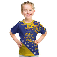 Custom Bosnia Football Dream 2026 Kid T Shirt Take Me To America
