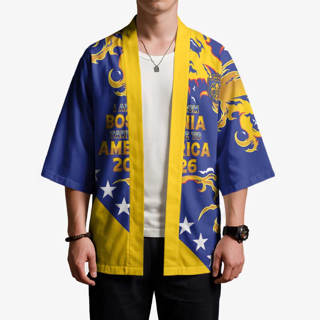 Custom Bosnia Football Dream 2026 Kimono Take Me To America
