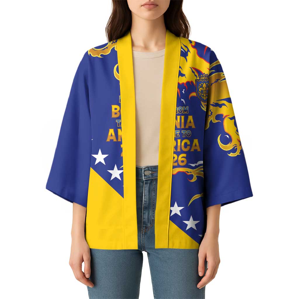 Custom Bosnia Football Dream 2026 Kimono Take Me To America