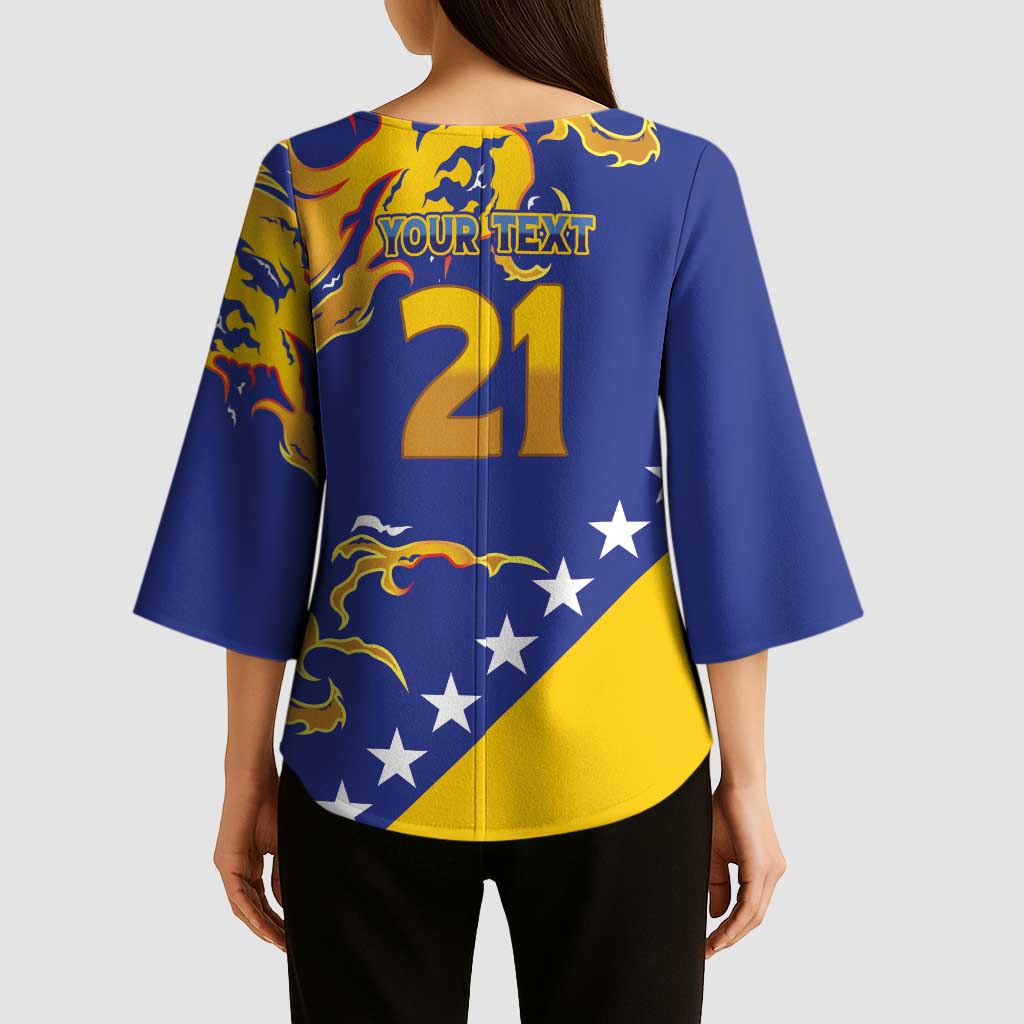 Custom Bosnia Football Dream 2026 Kimono Sleeve Blouse Take Me To America