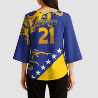 Custom Bosnia Football Dream 2026 Kimono Sleeve Blouse Take Me To America