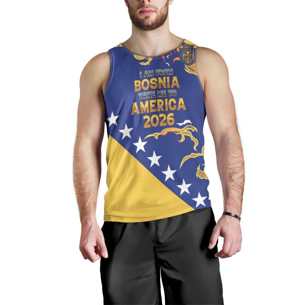Custom Bosnia Football Dream 2026 Men Tank Top Take Me To America
