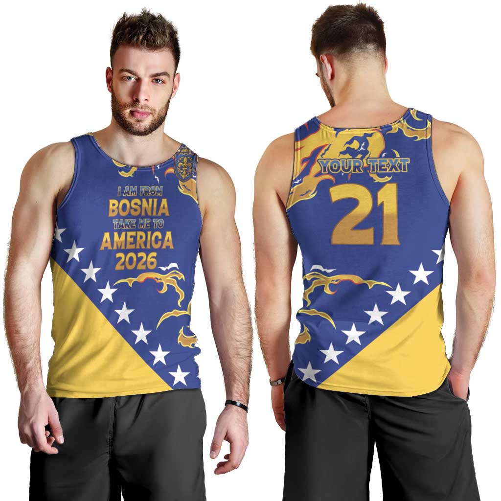 Custom Bosnia Football Dream 2026 Men Tank Top Take Me To America