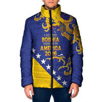 Custom Bosnia Football Dream 2026 Padded Jacket Take Me To America