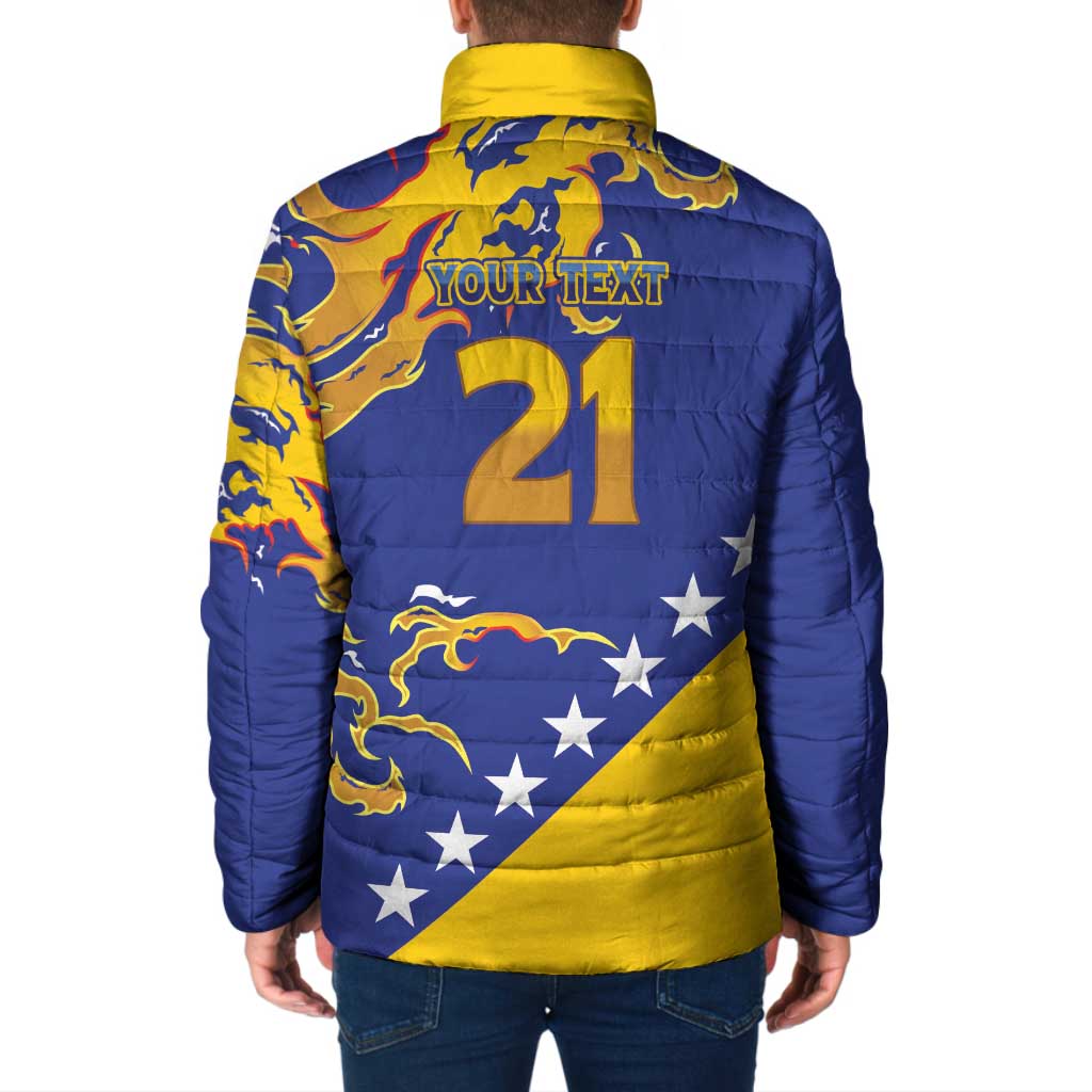 Custom Bosnia Football Dream 2026 Padded Jacket Take Me To America
