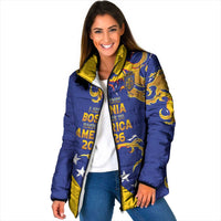 Custom Bosnia Football Dream 2026 Padded Jacket Take Me To America