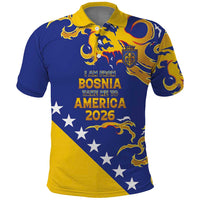 Custom Bosnia Football Dream 2026 Polo Shirt Take Me To America