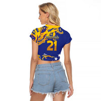 Custom Bosnia Football Dream 2026 Raglan Cropped T Shirt Take Me To America