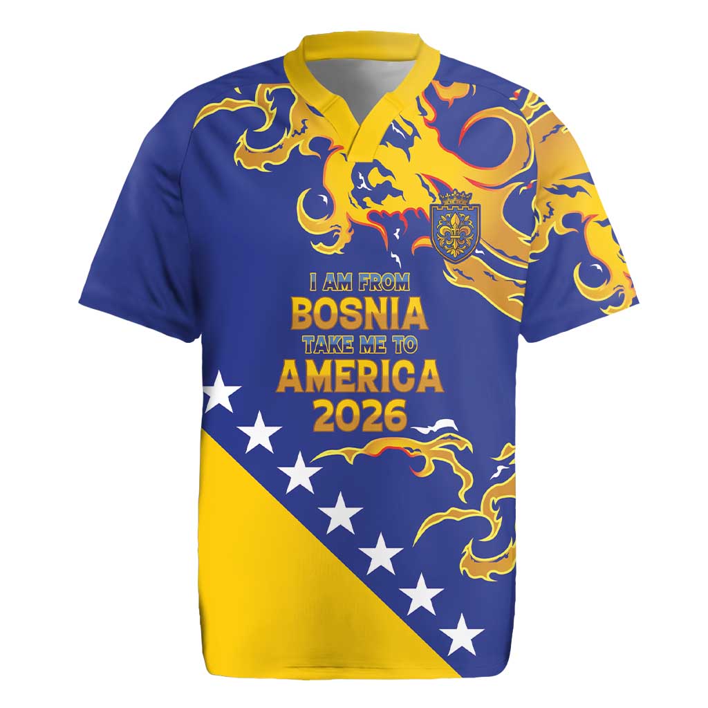 Custom Bosnia Football Dream 2026 Rugby Jersey Take Me To America