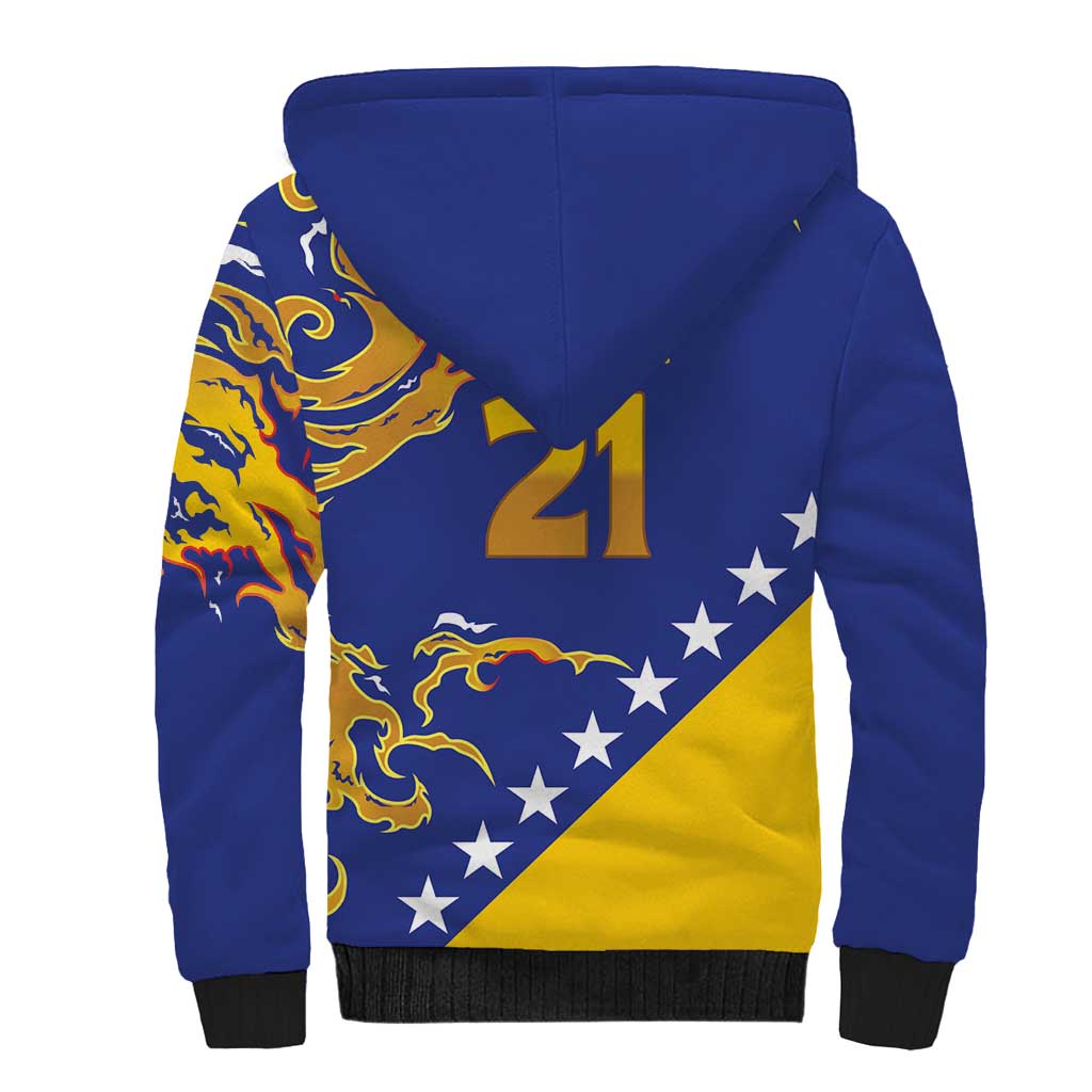 Custom Bosnia Football Dream 2026 Sherpa Hoodie Take Me To America