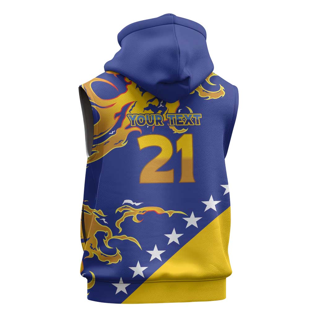 Custom Bosnia Football Dream 2026 Sleeveless Hoodie Take Me To America