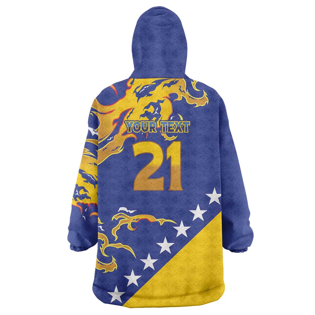Custom Bosnia Football Dream 2026 Wearable Blanket Hoodie Take Me To America