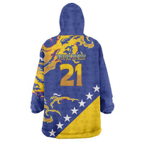 Custom Bosnia Football Dream 2026 Wearable Blanket Hoodie Take Me To America