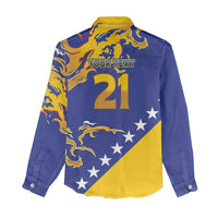 Custom Bosnia Football Dream 2026 Women Casual Shirt Take Me To America