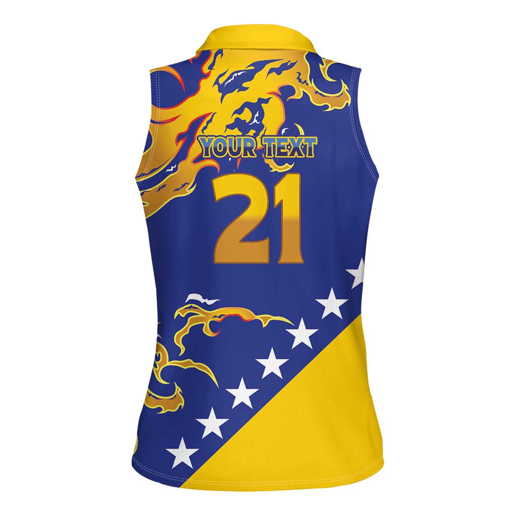 Custom Bosnia Football Dream 2026 Women Sleeveless Polo Shirt Take Me To America