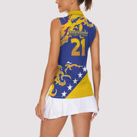 Custom Bosnia Football Dream 2026 Women Sleeveless Polo Shirt Take Me To America