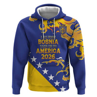 Custom Bosnia Football Dream 2026 Zip Hoodie Take Me To America